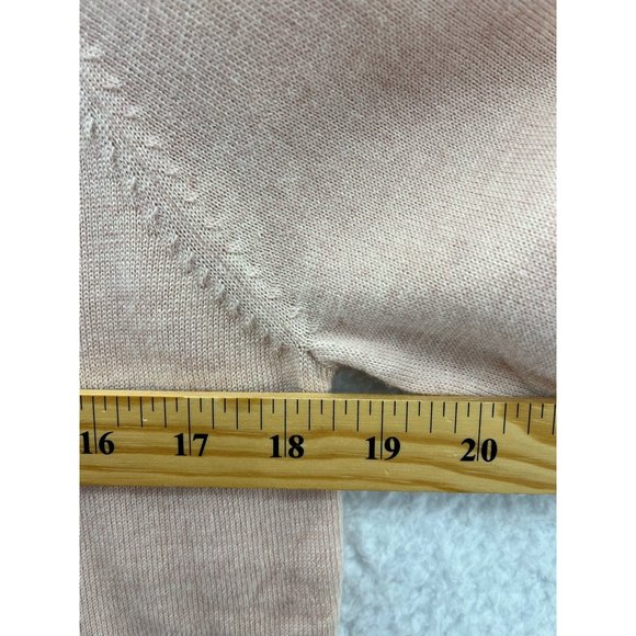 Ann Taylor Womens Pullover Sweater Pink 100% Wool Long Sleeve Turtleneck L - Picture 3 of 7